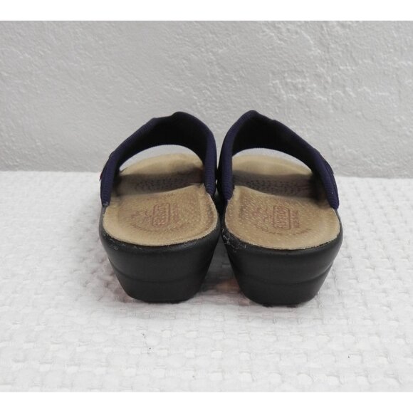 Fly Flot Blue Mesh Slide Sandals Women’s Anti-Shock Wedge Slip On Size EU 37 US - Picture 5 of 10